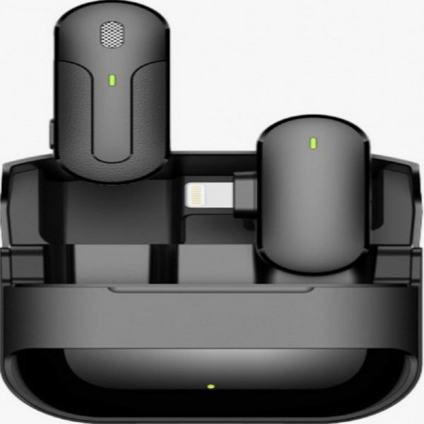 Green Wireless Microphone Lightning Connector