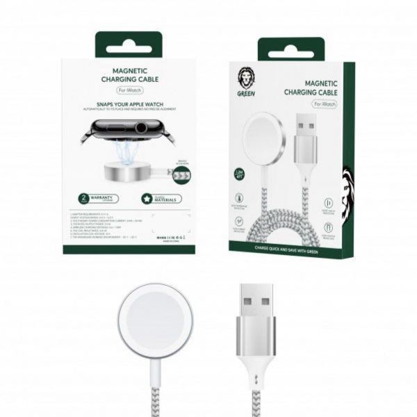 green magnetic charging cable
