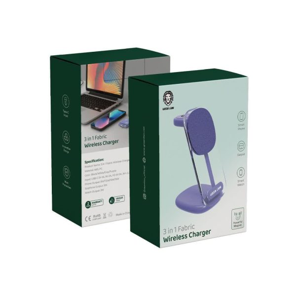 قیمتGreen 3in1 fabric wireless charger