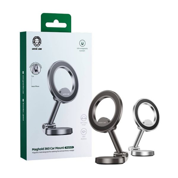 Green maghold 360 car mount magsafe