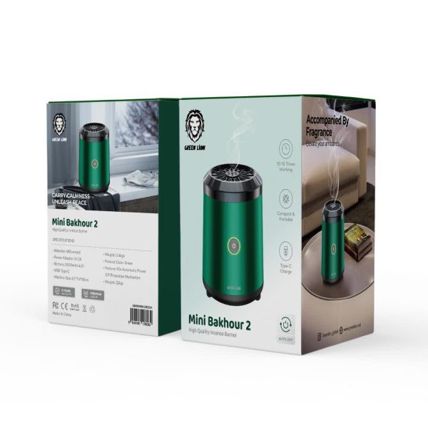 عمدهGreen Mini Bakhour 2 Incense Burner