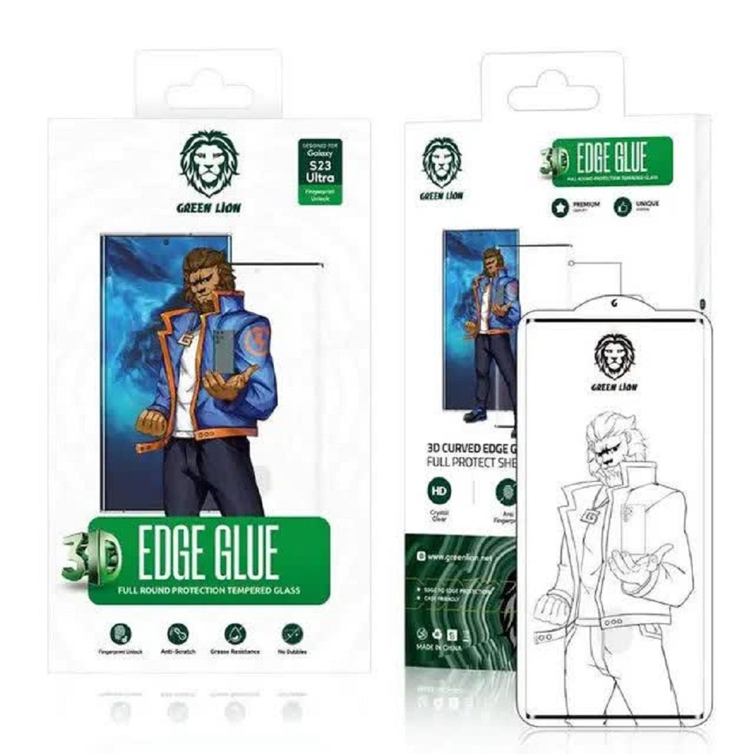 photo7368371083.webp Green 3D Edge Glue Glass Screen Protector for Samsung Galaxy s23ultra