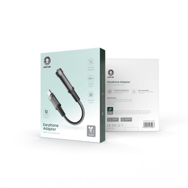آداپتور هدفون تایپ سی به 3.5 آی یو ایکس گرین Green Earphone Adapter USB-C TO 3.5 Audio Jack