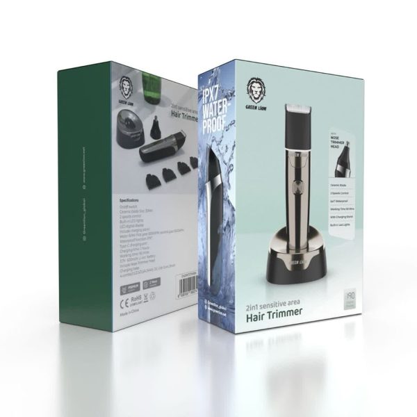 Green 2 In 1 Sensitive Area Hair Trimmer
