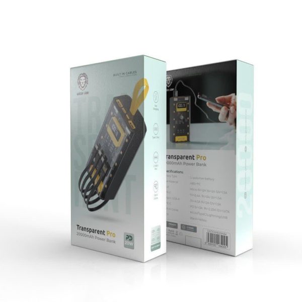 Green transparent pro 20000mAh power bank