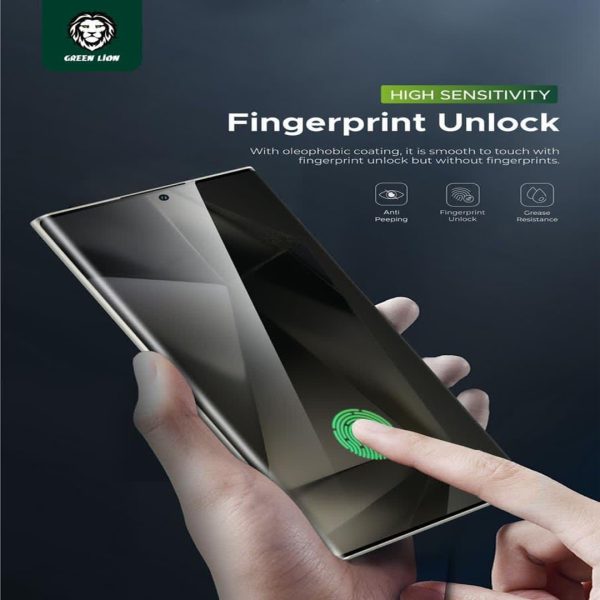 خرید Green 3D edge glue full round privacy glass s23ultra