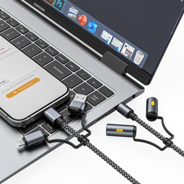 کابل شارژ 6 کاره گرین Green Lion 6 in1 Cable Charging, Led Light, Ignition