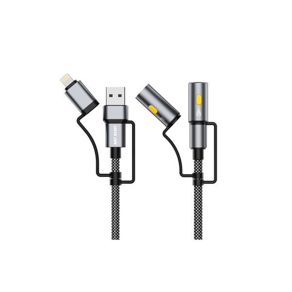 Green 6 in1 Cable Charging, Led Light, Ignition