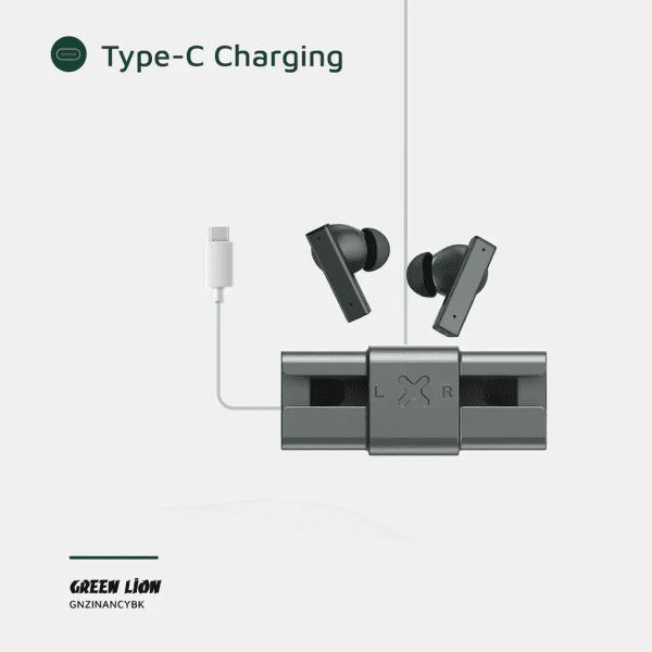 هندزفری بلوتوث فلزی با قابلیت حذف نویز گرین Green ZINC Y Metal Earbuds TWS with ANC خرید