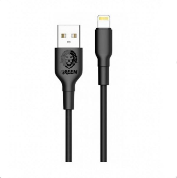 کابل تبدیل USB-A به لایتنینگ Green PVC Lightning Cable 1.2m/3M 2A