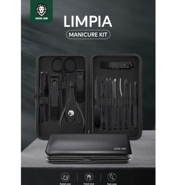 Green Limpia Manicure Kit 15 in 1