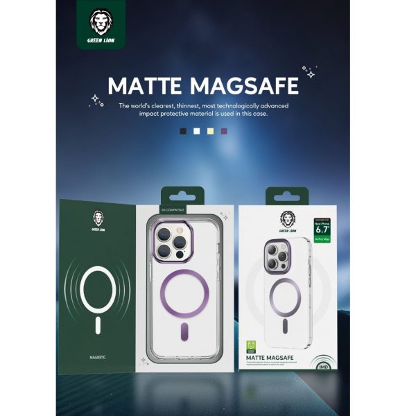 Green Lion Matte Magsafe Case Iphone 14