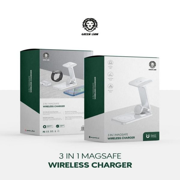 Green 3IN1 Magsafe Wireless Charger