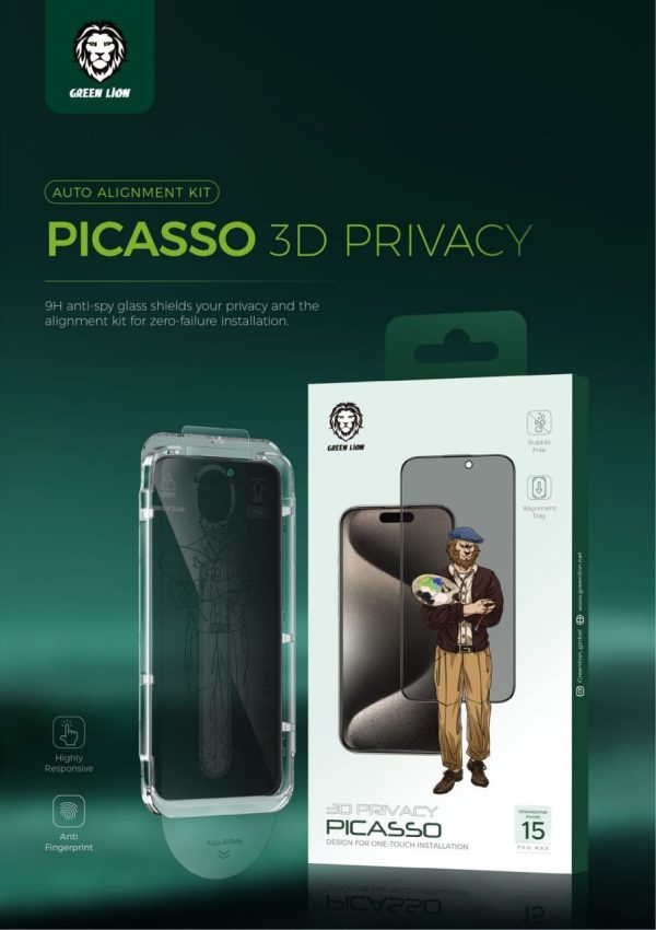 Green Privacy Piccasso Glass