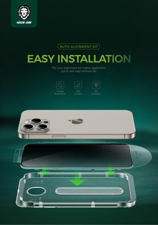 گلس پیکاسو پرایوسی آیفون گرین لاین Green Privacy Piccasso Glass