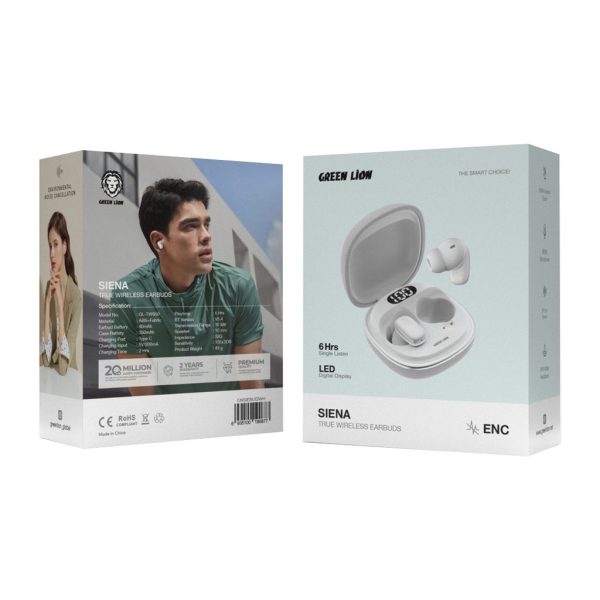هندزفری بلوتوث سینا گرین Green Siena True Wireless Earbuds