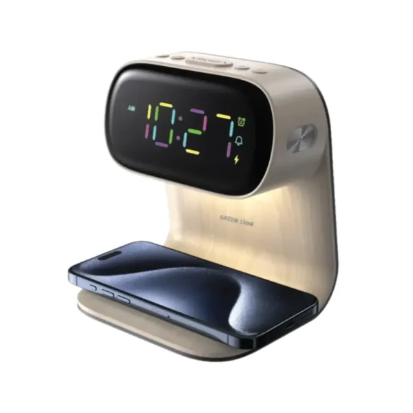ساعت کنار تخت با شارژر بی‌سیم گرین Green Lion Bedside Clock