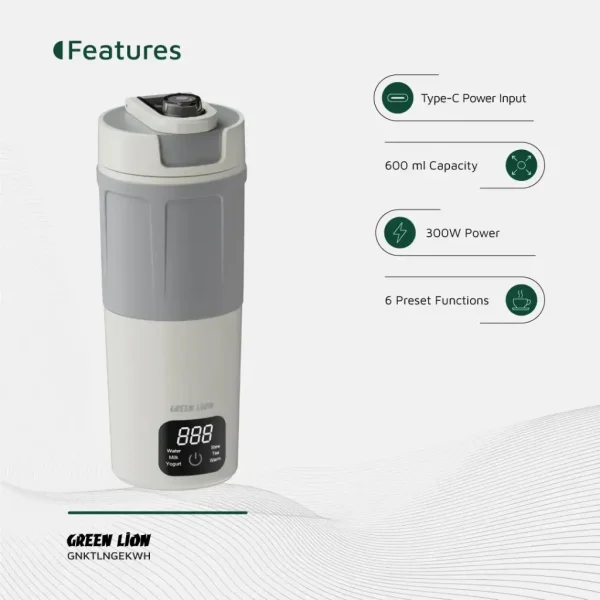 کتری برقی 600 میلی لیتری گرین