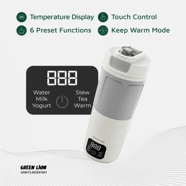 کتری برقی 600 میلی لیتری گرین Green Kettle & Go Electric Kettle 600mL