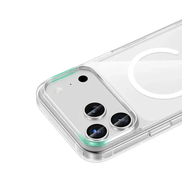 Green MagSafe Crystal Clear Case for iPhone 17 Series
