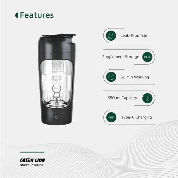 میکسر پروتئین ۶۵۰ میلی‌لیتری گرین Green Protein Mixer 650mL