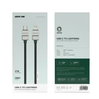 Green Lion USB-C to Lightning Electroplated Braided Cable