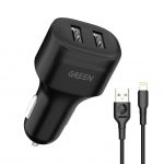 شارژر ماشینی دو پورت 12 وات گرین