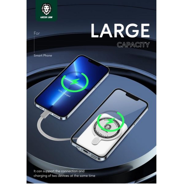 Green monaco magsafe powerbankپاوربانک