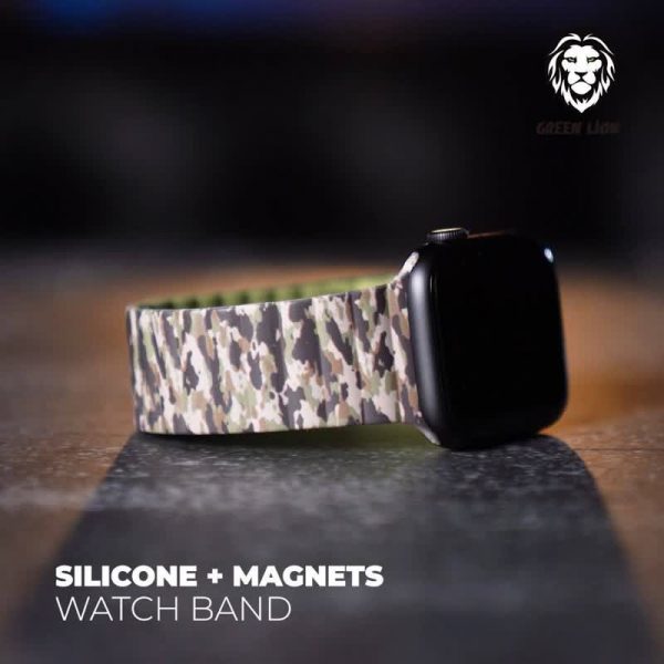 green silicone watch band