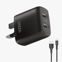 شارژر دیواری دو پورت 12 وات گرین