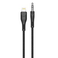 Green AUX 3.5 to Lightning Cable 1.2M 2.4A