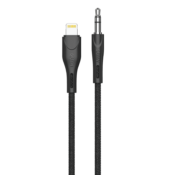 عباسی Green AUX 3.5 to Lightning Cable 1.2M 2.4A