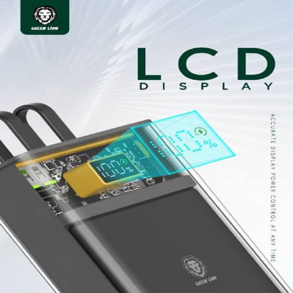 Green Integrated Transparent Power Bank 10000mAh