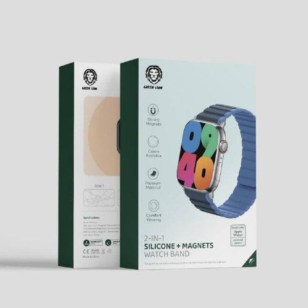 قیمت Green 2-In-1 Silicone + Magnets Watch Band
