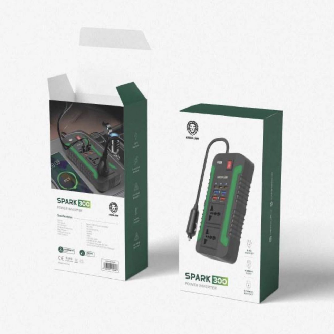 IMG_2204 مبدل برق و شارژ داخل خودرو 300 وات گرین Green spark 300 power inverter