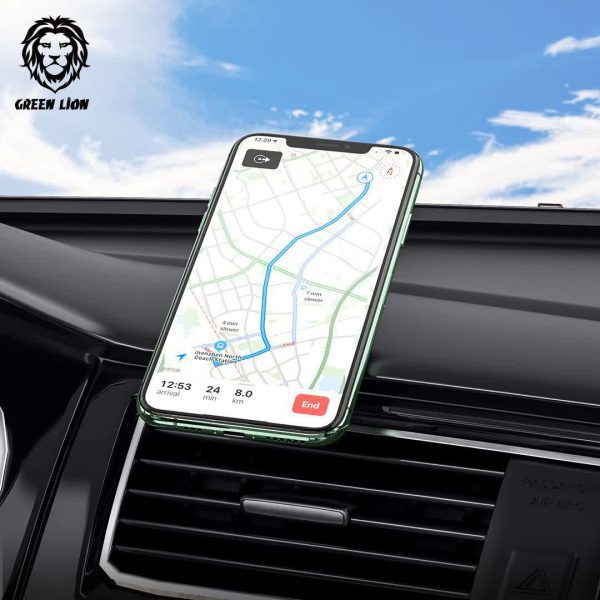 عمده Green magnetic in-car holder