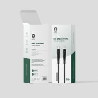 Green usb-c to lightning cable with LED indicator