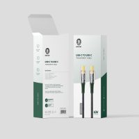 Green usb-c to usb-c transparent cable