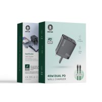 شارژر دیواری دوگانه PD سبز 40 واتی