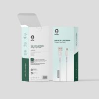 Green USB-A to lightning cable