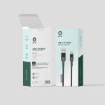 Green USB-A to Micro cable Braided