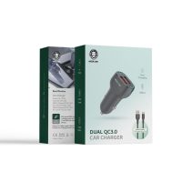 Green Dual QC 3.0 car charger