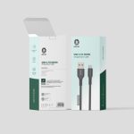 Green USB-A to Micro cable PVC