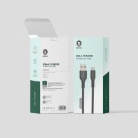 Green USB-A to Micro cable PVC