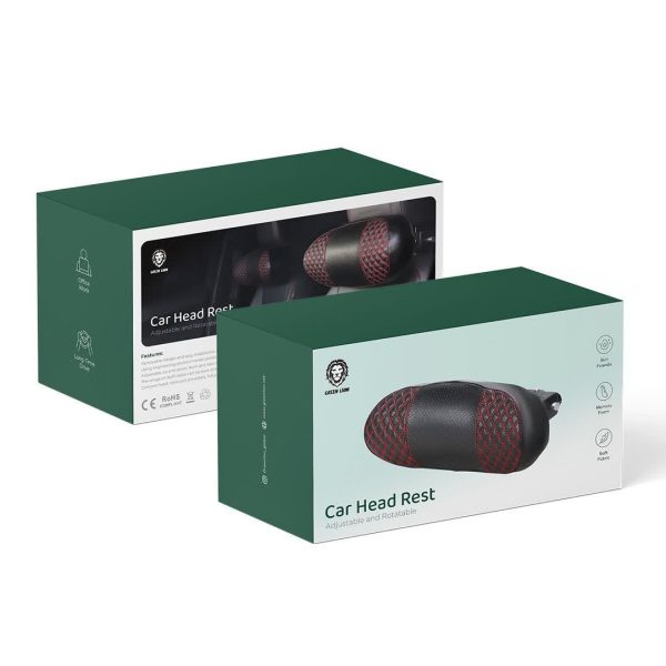 Green car head rest