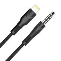 Green AUX To Lightning Braided Cable