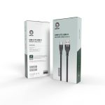 Green usb-a to usb-c braided cable- series 2