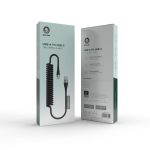 کابل فنری یو اس بی آ به تایپ سی گرین