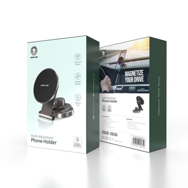 Green multi-adjustment phone holder