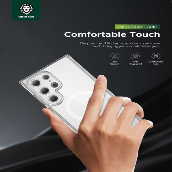 Green MagSafe Crystal Case for Samsung Galaxy S24 Series خرید عمده